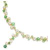 Collar Constella Y con cortes variados, verde, chapado en tono dorado Collar Constella Y con cortes variados, verde, chapado en tono dorado