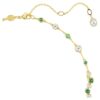 Collar Constella Y con cortes variados, verde, chapado en tono dorado Collar Constella Y con cortes variados, verde, chapado en tono dorado