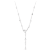 Collar Constella Y con perlas de cristal, tallas redondas, blanco, chapado en rodio Collar Constella Y con perlas de cristal, tallas redondas, blanco, chapado en rodio
