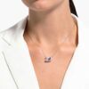 Collar de cisne «Dancing Swan», azul, chapado en rodio Collar de cisne «Dancing Swan», azul, chapado en rodio