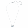 Collar de cisne «Dancing Swan», azul, chapado en rodio Collar de cisne «Dancing Swan», azul, chapado en rodio