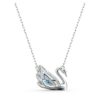 Collar de cisne «Dancing Swan», azul, chapado en rodio Collar de cisne «Dancing Swan», azul, chapado en rodio