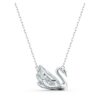 Collar de cisne «Dancing Swan», blanco, chapado en rodio Collar de cisne «Dancing Swan», blanco, chapado en rodio