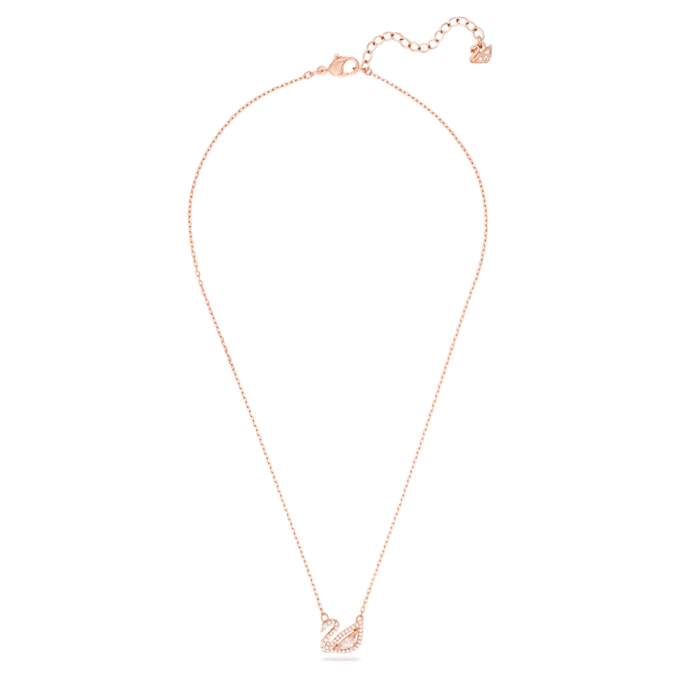 Collar de cisne, rosa, chapado en oro rosa Collar de cisne, rosa, chapado en oro rosa