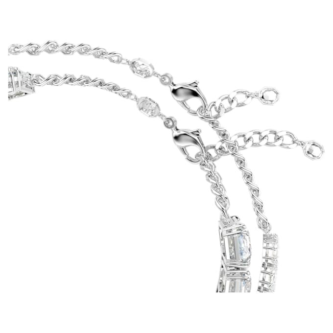 Collar en capas Millenia con cortes variados, blanco, chapado en rodio Collar en capas Millenia con cortes variados, blanco, chapado en rodio