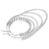 Collar en capas Millenia con cortes variados, blanco, chapado en rodio Collar en capas Millenia con cortes variados, blanco, chapado en rodio