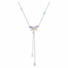 Collar en Y Ariana Grande X Swarovski con cortes variados, libélula, multicolor, chapado en rodio Collar en Y Ariana Grande X Swarovski con cortes variados, libélula, multicolor, chapado en rodio