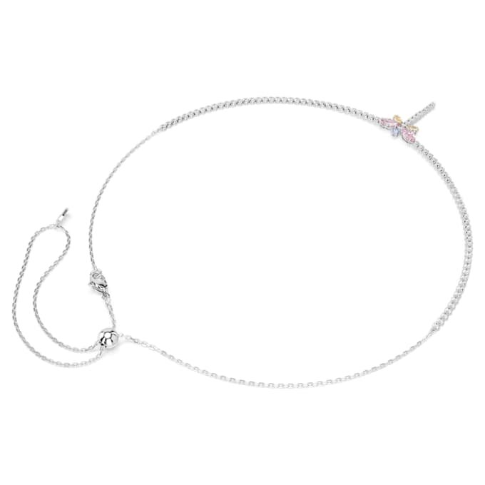 Collar en Y Ariana Grande X Swarovski con cortes variados, libélula, multicolor, chapado en rodio Collar en Y Ariana Grande X Swarovski con cortes variados, libélula, multicolor, chapado en rodio
