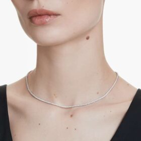 Collar «Eternity Tennis» con diamantes cultivados en laboratorio, 3 Ct en total, forma redonda, oro blanco de 14K Collar «Eternity Tennis» con diamantes cultivados en laboratorio, 3 Ct en total, forma redonda, oro blanco de 14K