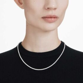 Collar «Eternity Tennis» con diamantes cultivados en laboratorio, 7 Ct Tw, forma redonda, oro blanco de 14K Collar «Eternity Tennis» con diamantes cultivados en laboratorio, 7 Ct Tw, forma redonda, oro blanco de 14K