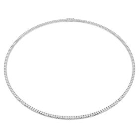 Collar «Eternity Tennis» con diamantes cultivados en laboratorio, 7 Ct Tw, forma redonda, oro blanco de 14K Collar «Eternity Tennis» con diamantes cultivados en laboratorio, 7 Ct Tw, forma redonda, oro blanco de 14K