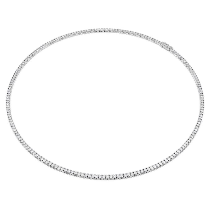 Collar «Eternity Tennis» con diamantes cultivados en laboratorio, 7 Ct Tw, forma redonda, oro blanco de 14K Collar «Eternity Tennis» con diamantes cultivados en laboratorio, 7 Ct Tw, forma redonda, oro blanco de 14K