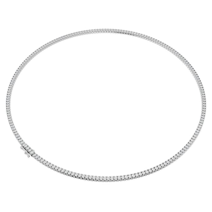 Collar «Eternity Tennis» con diamantes cultivados en laboratorio, 7 Ct Tw, forma redonda, oro blanco de 14K Collar «Eternity Tennis» con diamantes cultivados en laboratorio, 7 Ct Tw, forma redonda, oro blanco de 14K