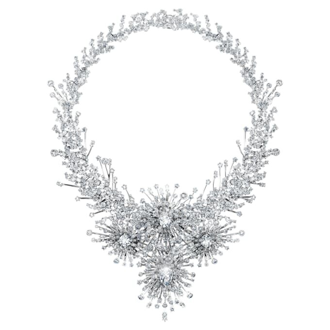 Collar Galaxy con diamantes cultivados en laboratorio, 156,62 Ct en total, formas variadas, oro blanco de 18 quilates Collar Galaxy con diamantes cultivados en laboratorio, 156,62 Ct en total, formas variadas, oro blanco de 18 quilates