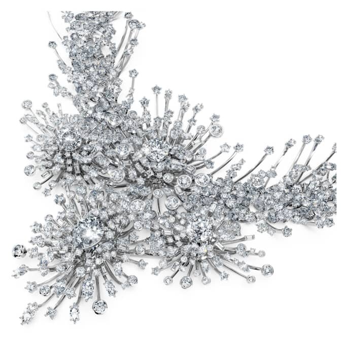 Collar Galaxy con diamantes cultivados en laboratorio, 156,62 Ct en total, formas variadas, oro blanco de 18 quilates Collar Galaxy con diamantes cultivados en laboratorio, 156,62 Ct en total, formas variadas, oro blanco de 18 quilates