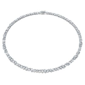 Collar «Galaxy Tennis» con diamantes cultivados en laboratorio, 47,27 Ct en total, formas variadas, oro blanco de 18K Collar «Galaxy Tennis» con diamantes cultivados en laboratorio, 47,27 Ct en total, formas variadas, oro blanco de 18K