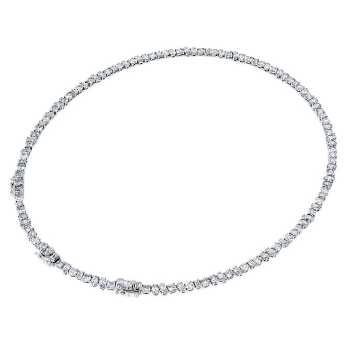 Collar «Galaxy Tennis» con diamantes cultivados en laboratorio, 47,27 Ct en total, formas variadas, oro blanco de 18K Collar «Galaxy Tennis» con diamantes cultivados en laboratorio, 47,27 Ct en total, formas variadas, oro blanco de 18K