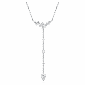 Collar Galaxy Y con diamantes cultivados en laboratorio, 0,7 ct en total, formas variadas, plata de ley