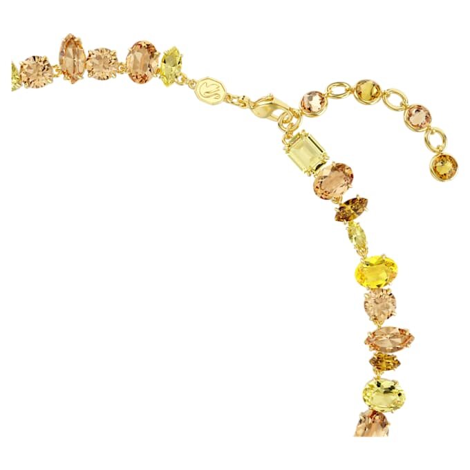 Collar Gema con cortes variados, amarillo, chapado en tono dorado Collar Gema con cortes variados, amarillo, chapado en tono dorado