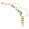 Collar Gema con cortes variados, cristales colgantes, multicolor, chapado en tono dorado Collar Gema con cortes variados, cristales colgantes, multicolor, chapado en tono dorado