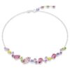Collar Gema con cortes variados, multicolor, chapado en rodio Collar Gema con cortes variados, multicolor, chapado en rodio