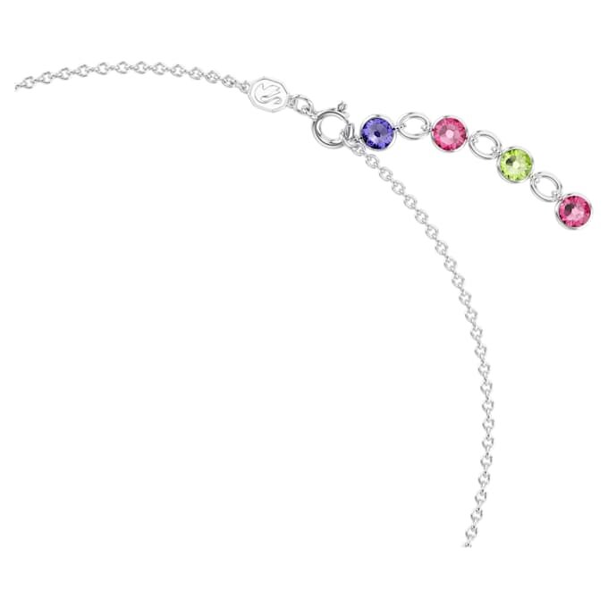 Collar Gema con cortes variados, multicolor, chapado en rodio Collar Gema con cortes variados, multicolor, chapado en rodio