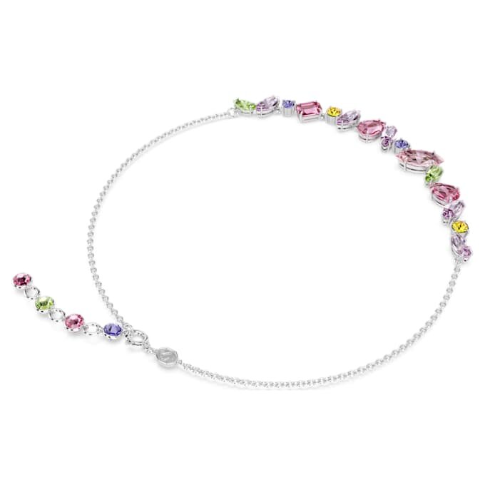 Collar Gema con cortes variados, multicolor, chapado en rodio Collar Gema con cortes variados, multicolor, chapado en rodio