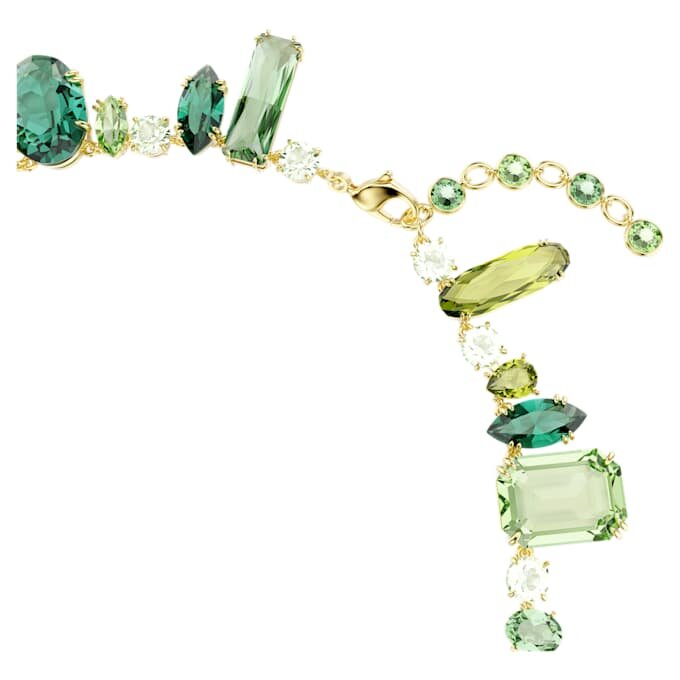 Collar Gema con cortes variados, verde, chapado en tono dorado Collar Gema con cortes variados, verde, chapado en tono dorado