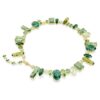 Collar Gema con cortes variados, verde, chapado en tono dorado Collar Gema con cortes variados, verde, chapado en tono dorado