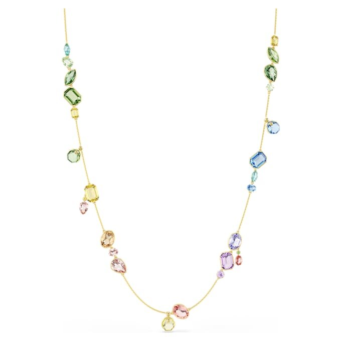 Collar Gema de tallas mixtas, multicolor, chapado en tono dorado Collar Gema de tallas mixtas, multicolor, chapado en tono dorado