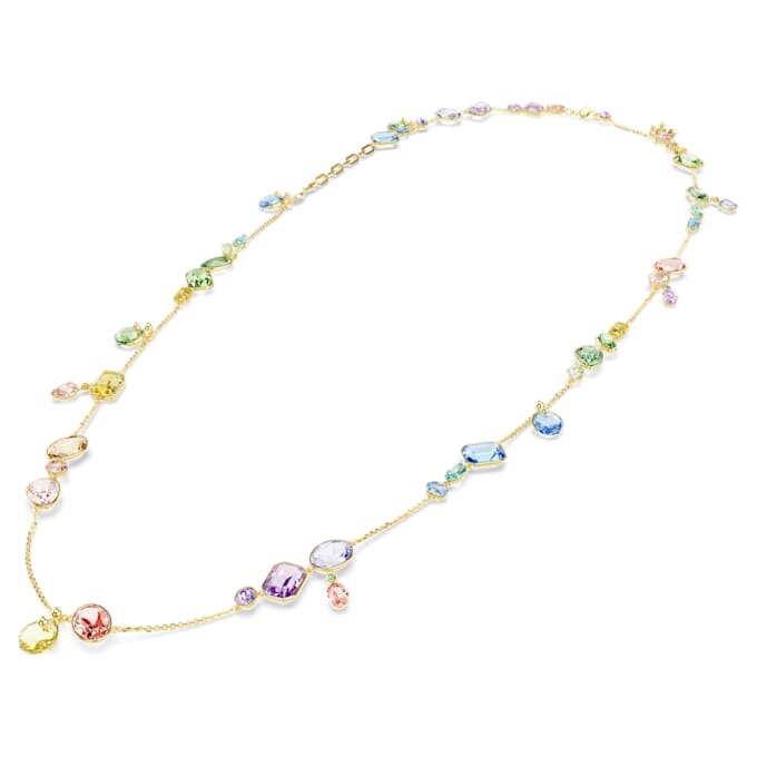 Collar Gema de tallas mixtas, multicolor, chapado en tono dorado Collar Gema de tallas mixtas, multicolor, chapado en tono dorado