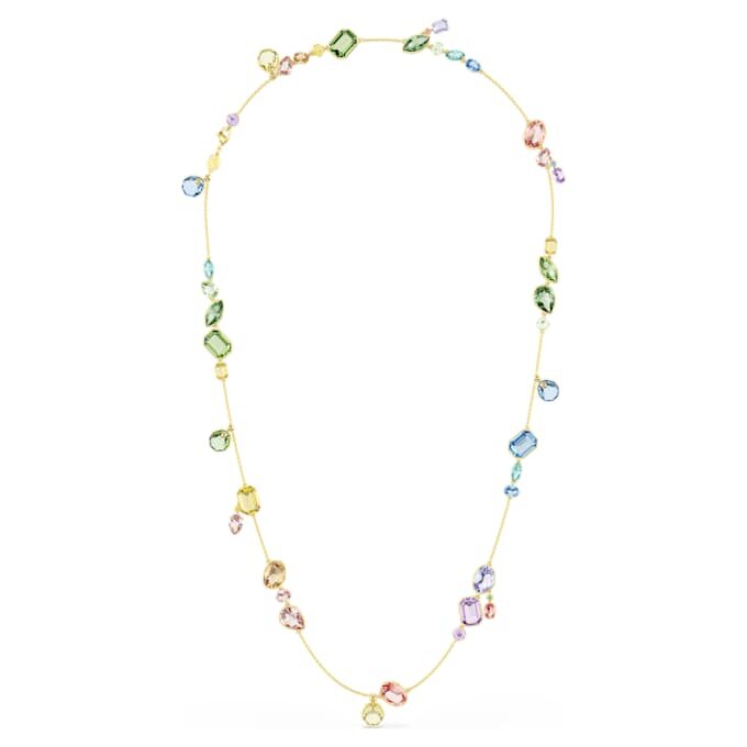 Collar Gema de tallas mixtas, multicolor, chapado en tono dorado Collar Gema de tallas mixtas, multicolor, chapado en tono dorado