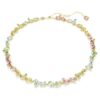 Collar Gema Tennis con cortes variados, multicolor, chapado en tono dorado Collar Gema Tennis con cortes variados, multicolor, chapado en tono dorado