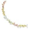 Collar Gema Tennis con cortes variados, multicolor, chapado en tono dorado Collar Gema Tennis con cortes variados, multicolor, chapado en tono dorado