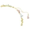 Collar Gema Tennis con cortes variados, multicolor, chapado en tono dorado Collar Gema Tennis con cortes variados, multicolor, chapado en tono dorado