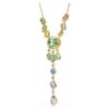 Collar Gema Y con cortes variados, multicolor, chapado en tono dorado Collar Gema Y con cortes variados, multicolor, chapado en tono dorado