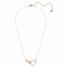 Collar Hyperbola con símbolo de Infinity y corazón, blanco, acabado en metales mixtos