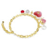 Collar Idyllia con cortes variados, corazón, llave, multicolor, chapado en tono dorado Collar Idyllia con cortes variados, corazón, llave, multicolor, chapado en tono dorado