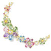 Collar Idyllia con cortes variados, flor, multicolor, chapado en tono dorado Collar Idyllia con cortes variados, flor, multicolor, chapado en tono dorado