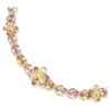 Collar Idyllia con cortes variados, flor, multicolor, chapado en tono dorado Collar Idyllia con cortes variados, flor, multicolor, chapado en tono dorado