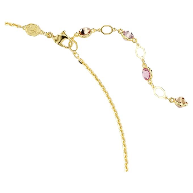 Collar Idyllia con cortes variados, flor, multicolor, chapado en tono dorado Collar Idyllia con cortes variados, flor, multicolor, chapado en tono dorado
