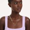 Collar Idyllia con perlas de cristal, blanco, chapado en oro Collar Idyllia con perlas de cristal, blanco, chapado en oro