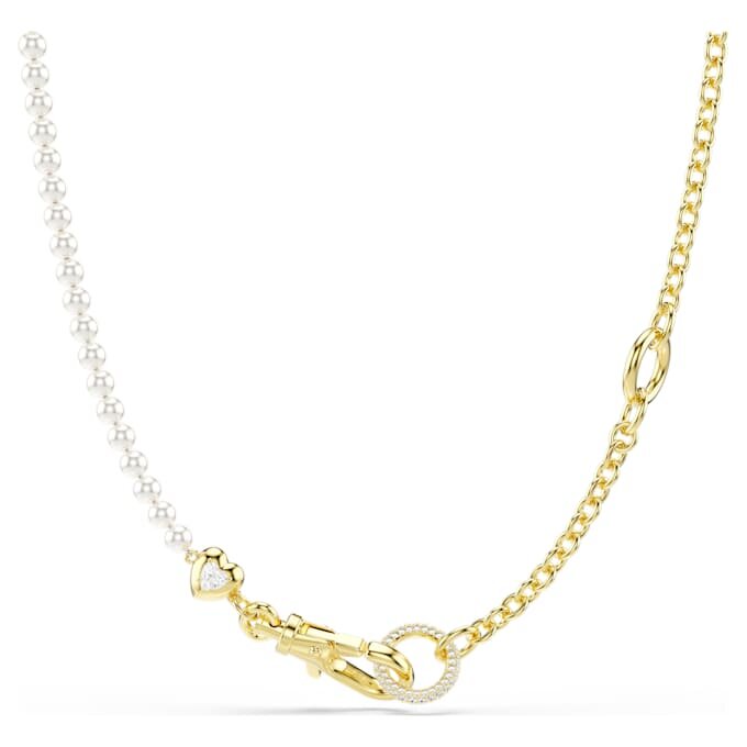 Collar Idyllia con perlas de cristal, blanco, chapado en oro Collar Idyllia con perlas de cristal, blanco, chapado en oro