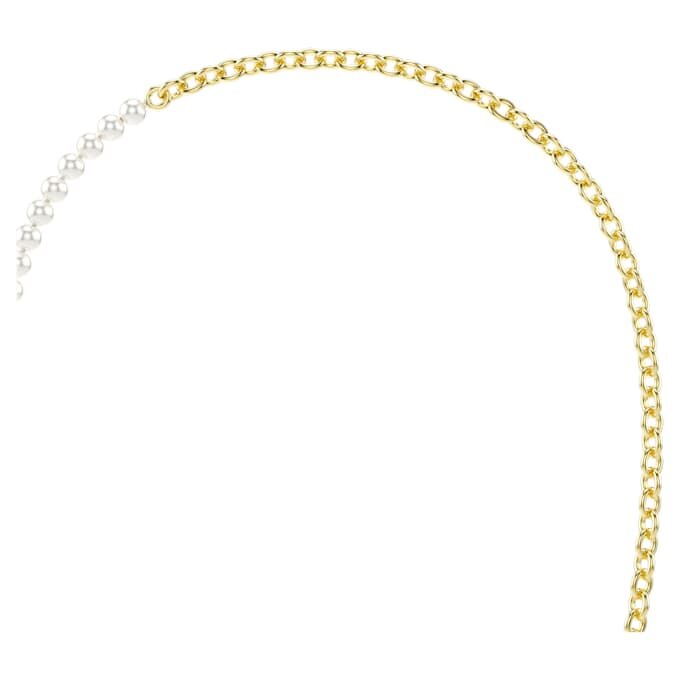 Collar Idyllia con perlas de cristal, blanco, chapado en oro Collar Idyllia con perlas de cristal, blanco, chapado en oro