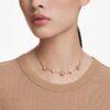 Collar Idyllia con perlas de cristal, cortes variados, motivos florales, multicolor, chapado en tono dorado Collar Idyllia con perlas de cristal, cortes variados, motivos florales, multicolor, chapado en tono dorado