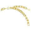 Collar Idyllia: cortes variados, pavé, flor, multicolor, chapado en oro