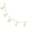 Collar Imber con cortes variados, blanco, chapado en tono dorado Collar Imber con cortes variados, blanco, chapado en tono dorado