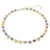 Collar Imber con cortes variados, multicolor, chapado en tono dorado