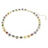 Collar Imber con cortes variados, multicolor, chapado en tono dorado