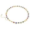Collar Imber con cortes variados, multicolor, chapado en tono dorado